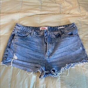 Wrangler Women's Distressed Blue Jean Shorts
